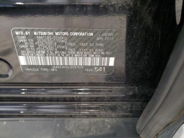 2018 MITSUBISHI OUTLANDER JA4AZ3A33JZ057675