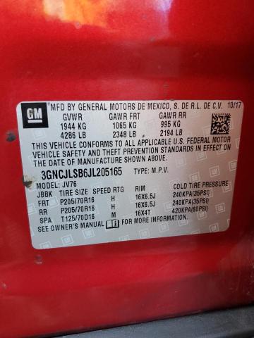 2018 CHEVROLET TRAX 1LT - 3GNCJLSB6JL205165