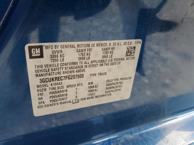 2015 CHEVROLET SILVERADO 3GCUKREC7FG207900
