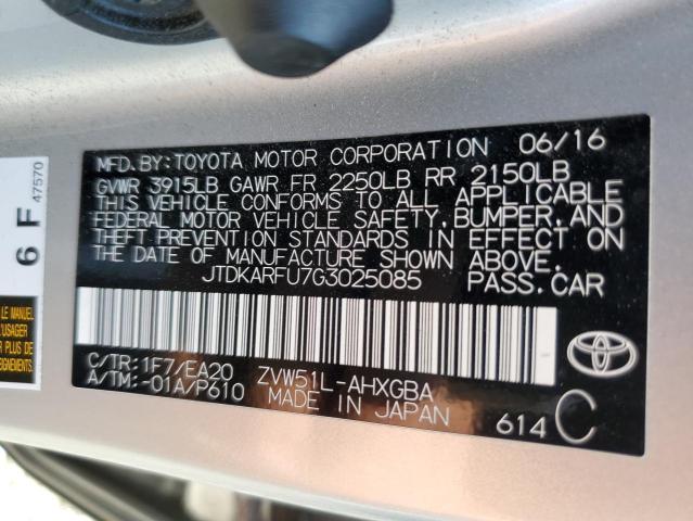 2016 TOYOTA PRIUS #3284648331