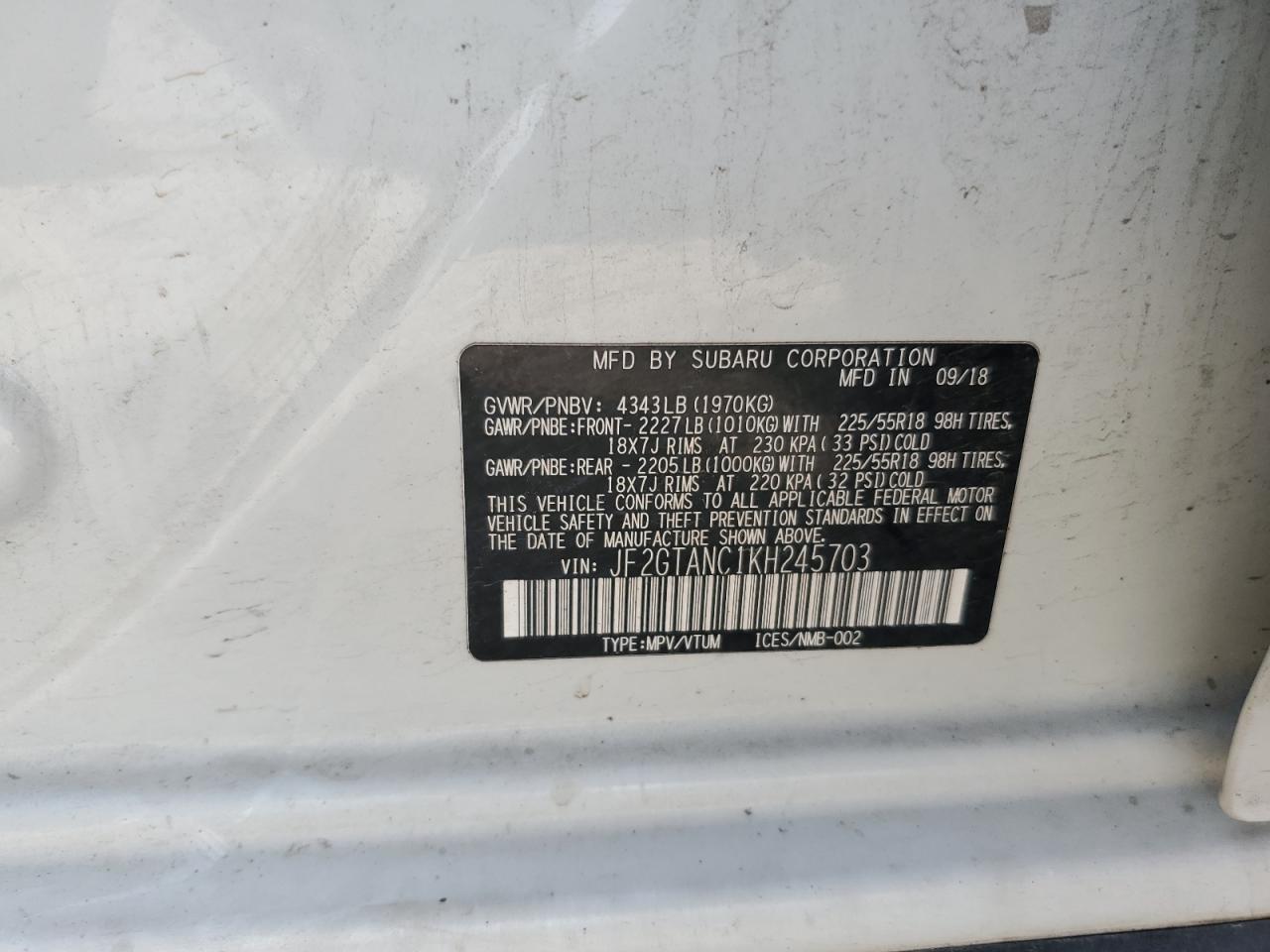 SUBARU CROSSTREK LIMITED