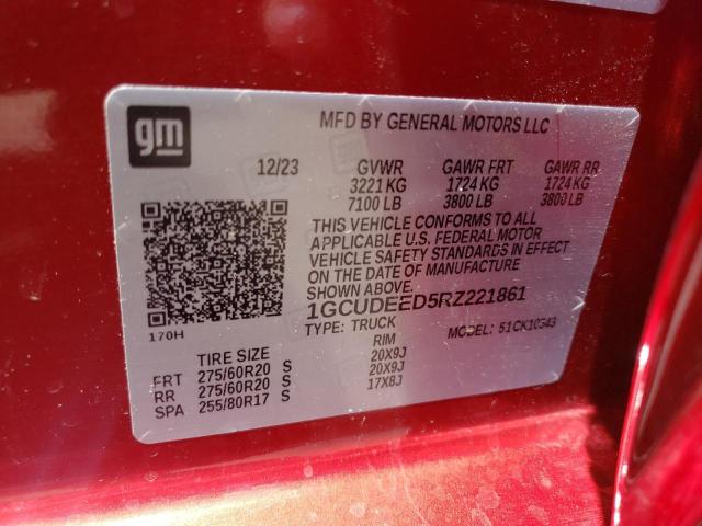 2024 CHEVROLET SILVERADO 1GCUDEED5RZ221861