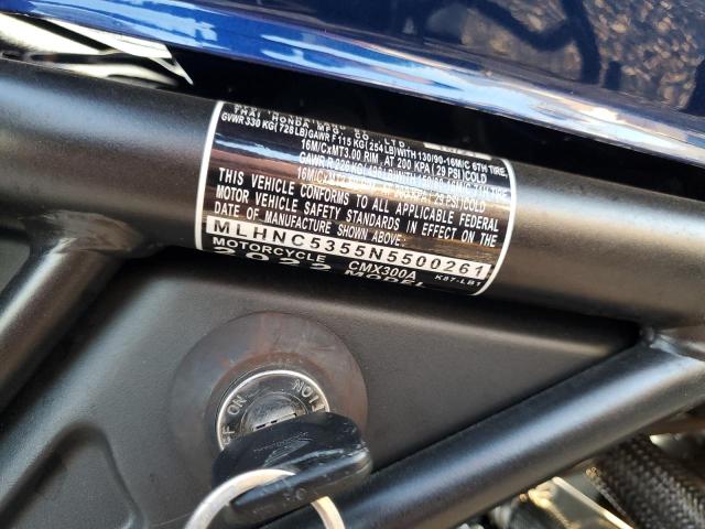 2022 HONDA CMX300 A MLHNC5355N5500261