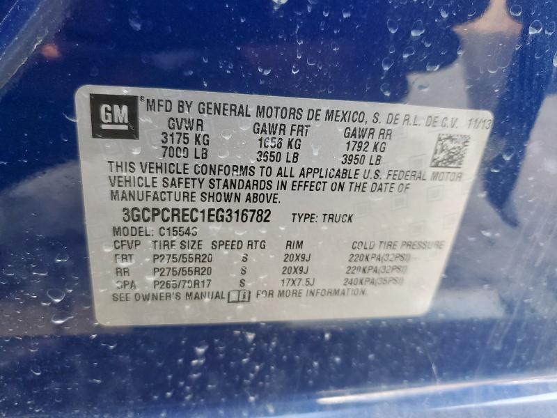 2014 CHEVROLET SILVERADO C1500 LT - 3GCPCREC1EG316782