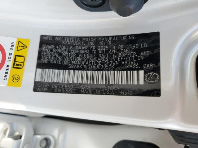 2017 LEXUS ES 350 - 58ABK1GGXHU039506