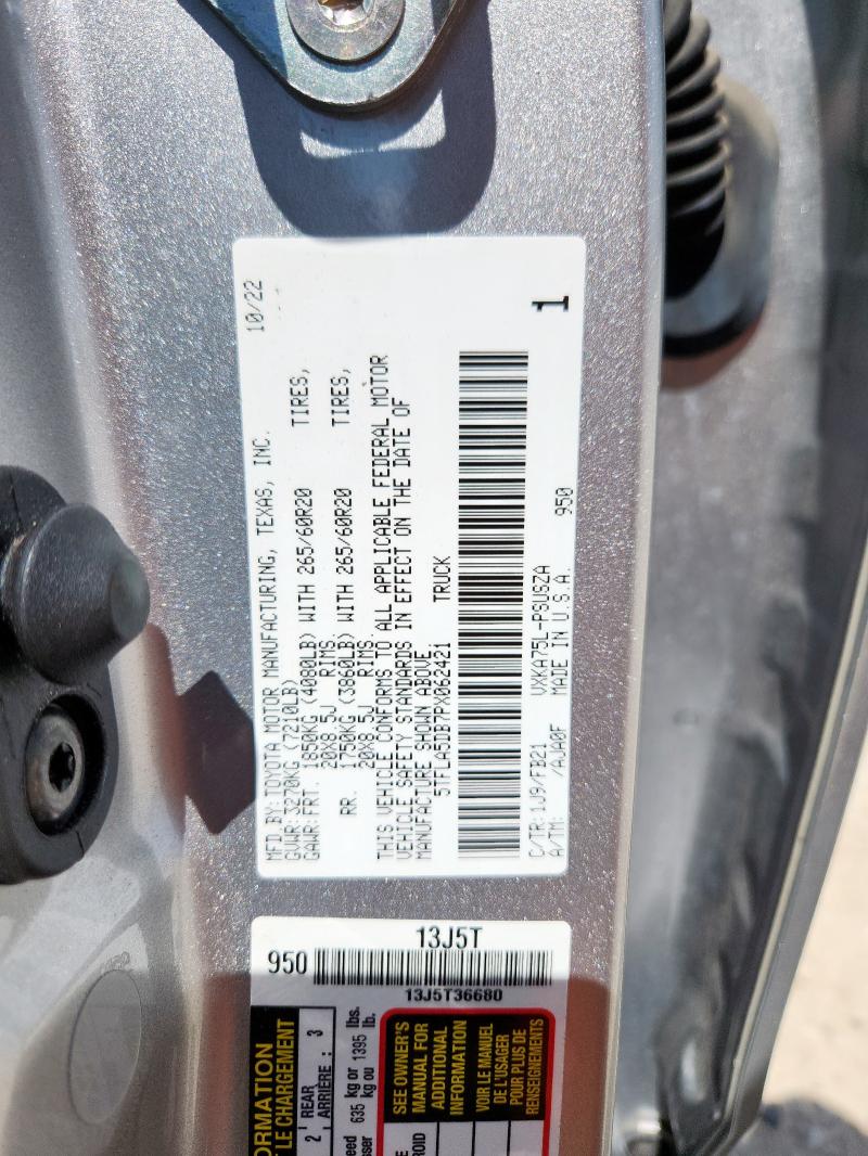 2023 TOYOTA TUNDRA CREWMAX SR 5TFLA5DB7PX062421