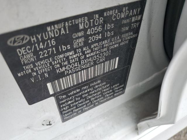 2017 HYUNDAI ELANTRA SP KMHD04LBXHU352301