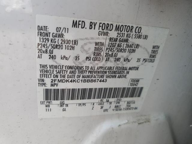 2011 FORD EDGE LIMIT - 2FMDK4KC1BBB67443