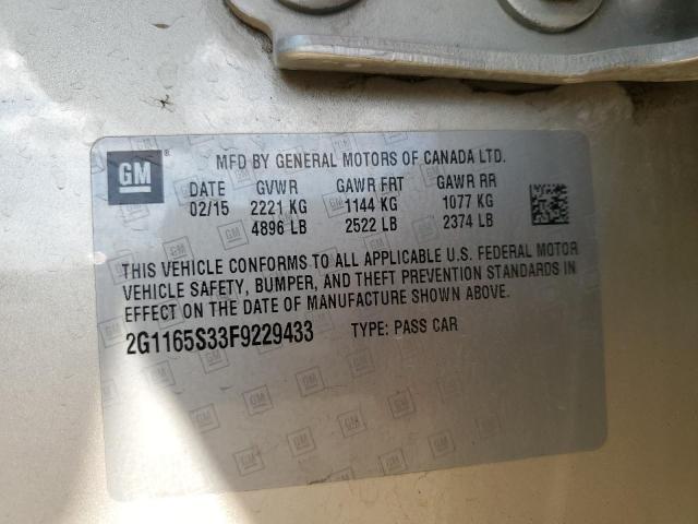 2015 CHEVROLET IMPALA LTZ 2G1165S33F9229433