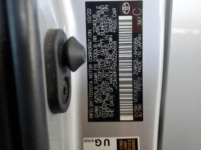 2022 TOYOTA PRIUS PRIM JTDKAMFP6N3225658