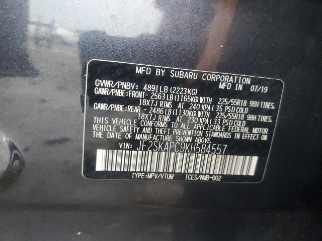 2019 SUBARU FORESTER S - JF2SKAPC9KH584557