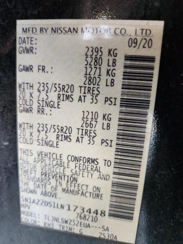 2020 NISSAN MURANO PLA 5N1AZ2DS1LN173448