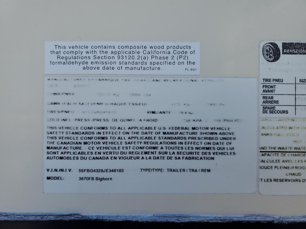 Lot #3283804440 2018 HEART LAND FIFTHWHEEL