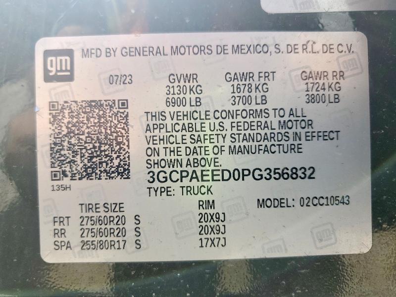 2023 CHEVROLET SILVERADO - 3GCPAEED0PG356832