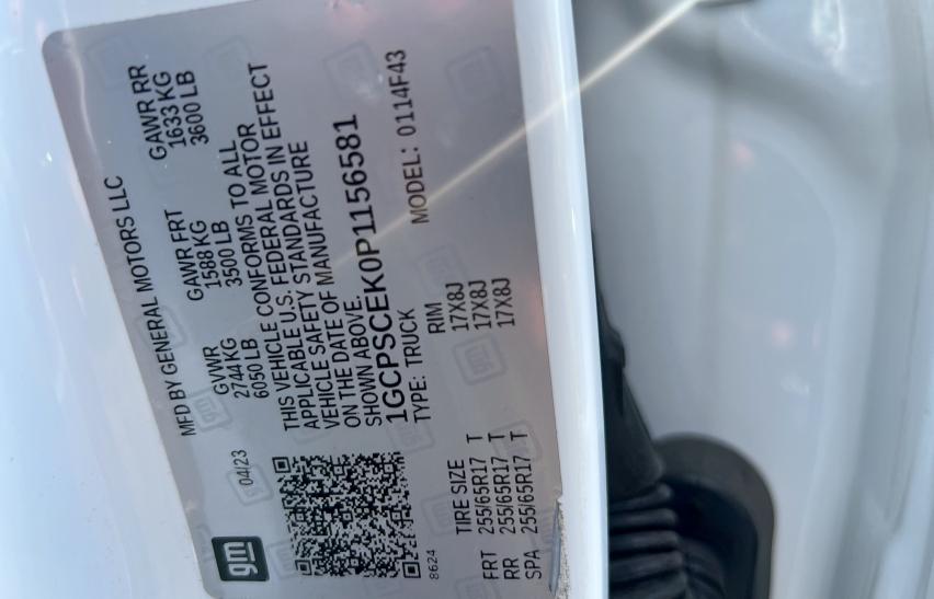 2023 CHEVROLET COLORADO L 1GCPSCEK0P1156581