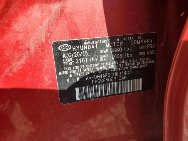 2016 HYUNDAI ELANTRA SE - KMHDH4AE9GU634403