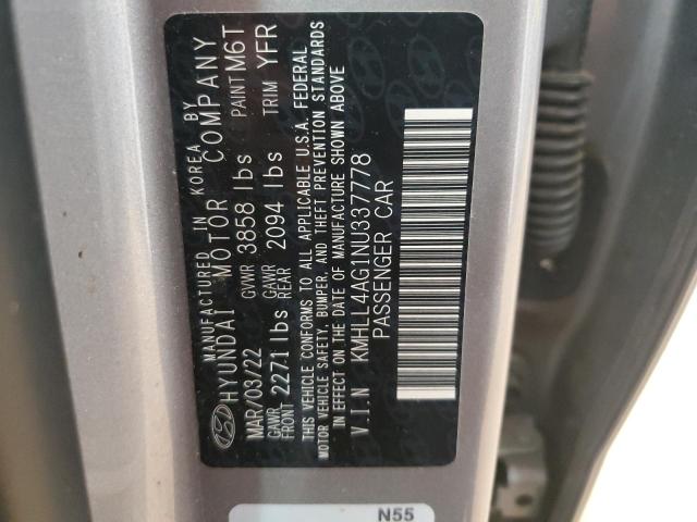 2022 HYUNDAI ELANTRA SE KMHLL4AG1NU337778