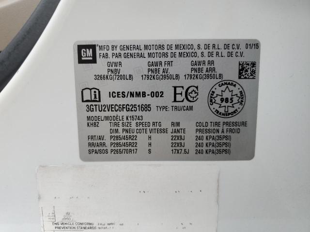 2015 GMC SIERRA K1500 SLT 3GTU2VEC6FG251685