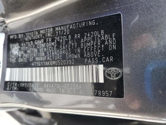 2021 TOYOTA CAMRY SE - 4T1G11AK6MU520392