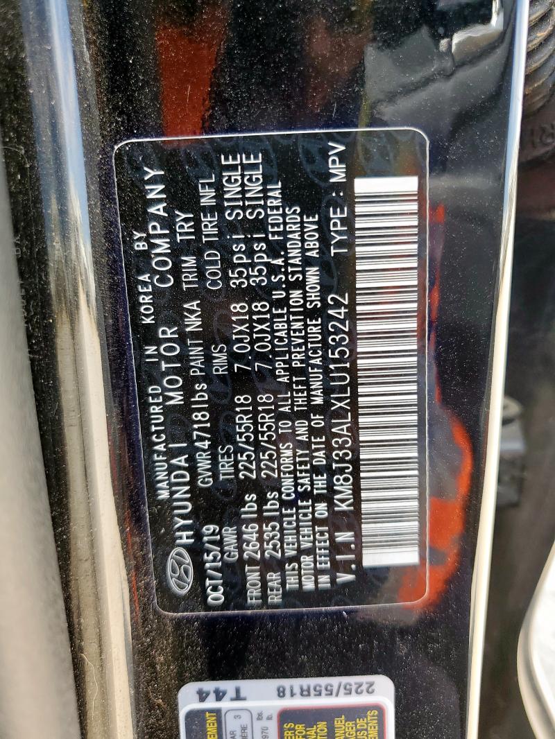 2020 HYUNDAI TUCSON LIM KM8J33ALXLU153242