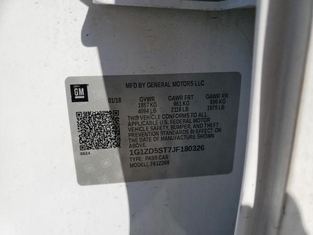 2018 CHEVROLET MALIBU LT 1G1ZD5ST7JF180326