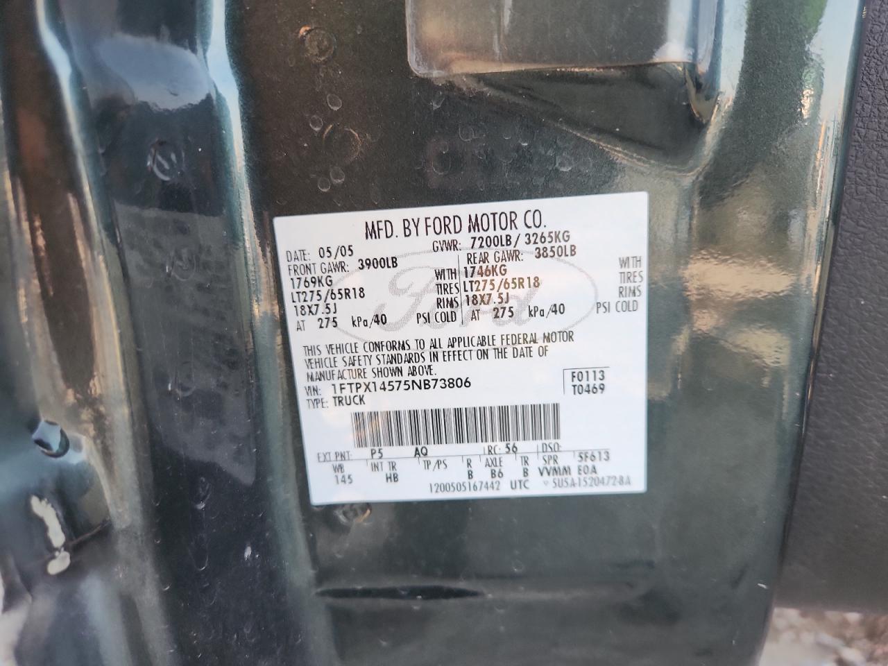 Lot #3234581078 2005 FORD F150