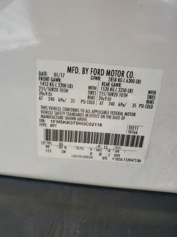 2017 FORD EXPLORER SPORT - 1FM5K8GT5HGC02118