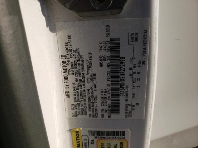 2017 FORD FUSION SE #3275493730