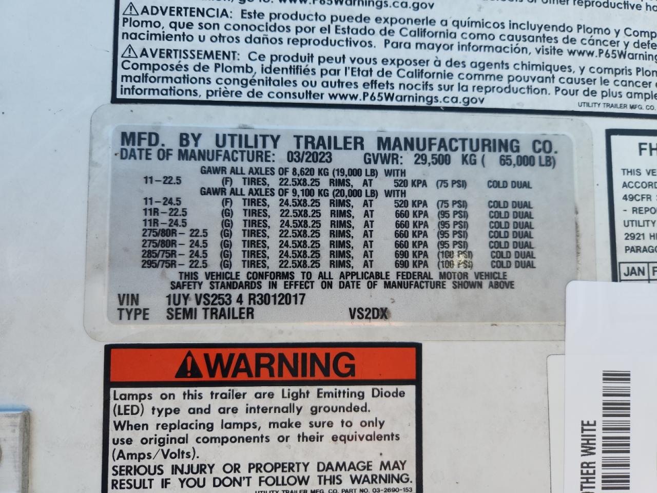 Lot #3260829039 2024 UTILITY VS2DX