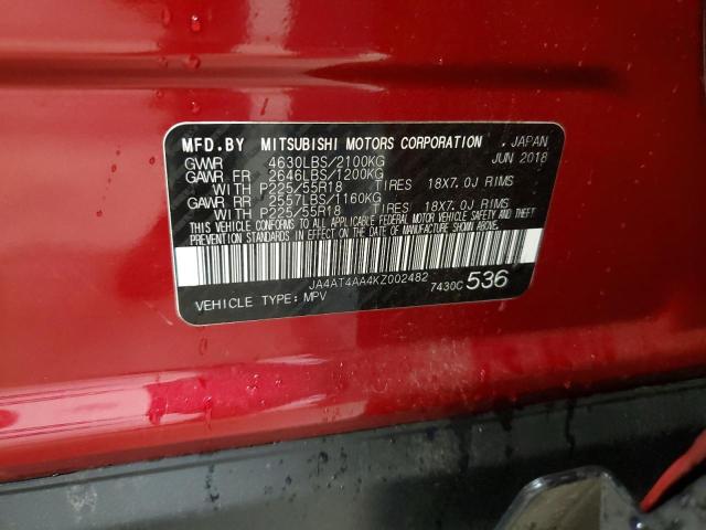 2019 MITSUBISHI ECLIPSE CROSS LE JA4AT4AA4KZ002482