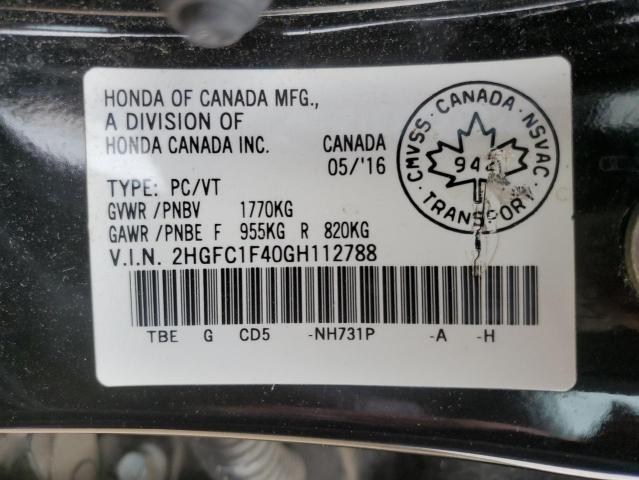 2016 HONDA CIVIC EX 2HGFC1F40GH112788