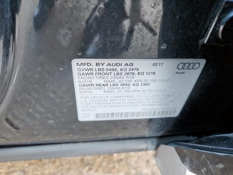 2018 AUDI Q5 PREMIUM WA1ANAFY7J2007004