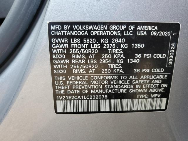 2020 VOLKSWAGEN ATLAS CROS 1V21E2CA1LC232078
