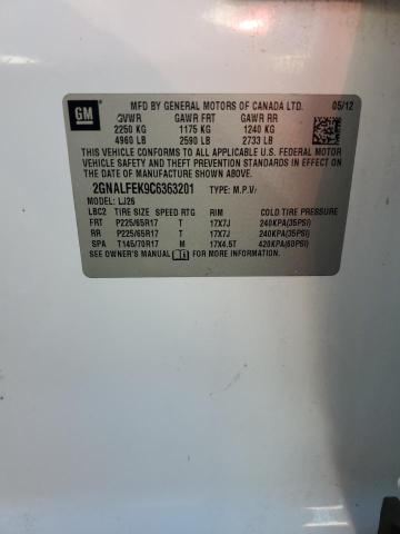 2012 CHEVROLET EQUINOX LT - 2GNALFEK9C6363201