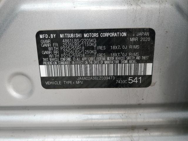 2020 MITSUBISHI OUTLANDER JA4AD2A36LZ039473