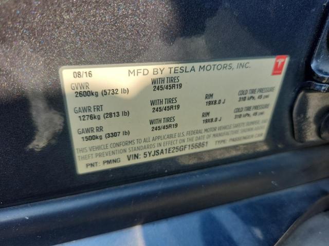 2016 TESLA MODEL S 5YJSA1E25GF156861