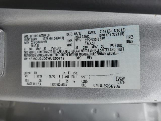2017 FORD ESCAPE TIT 1FMCU9JD7HUE50719