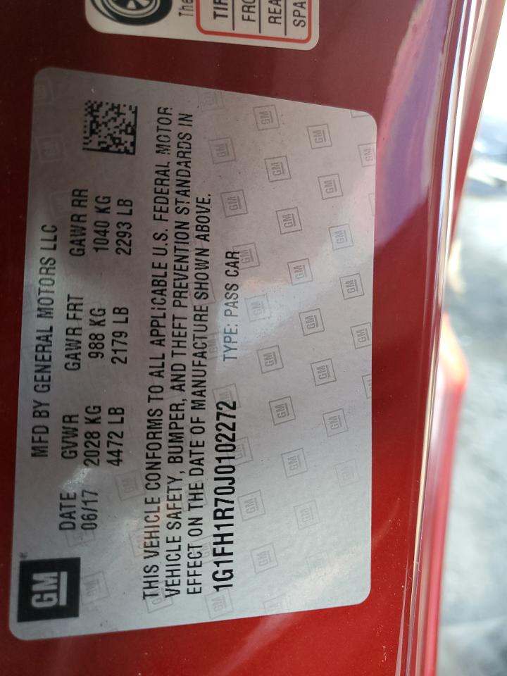 Lot #3309334964 2018 CHEVROLET CAMARO SS