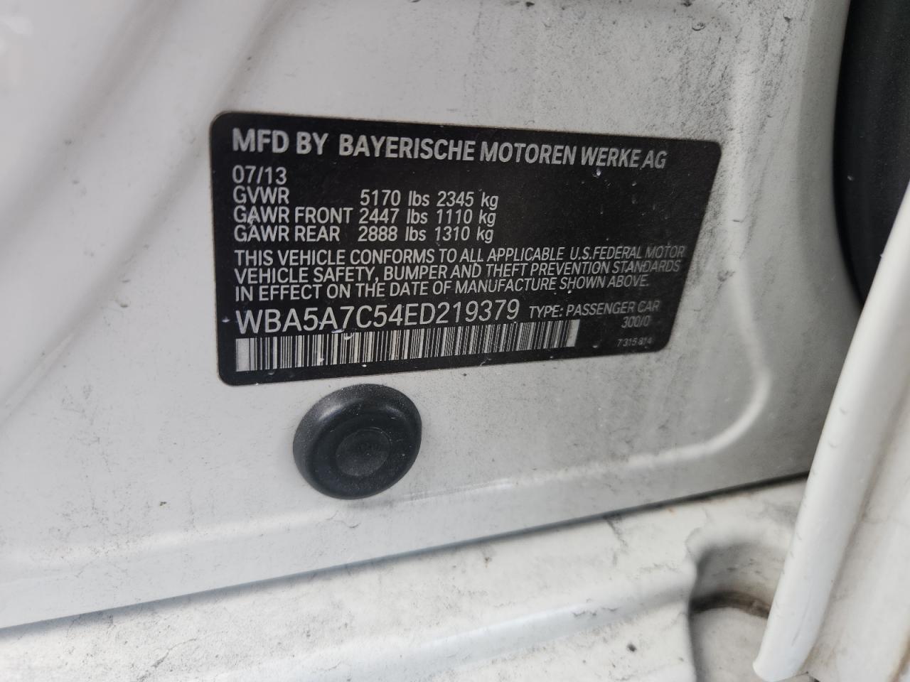 Lot #3311750763 2014 BMW 528 XI