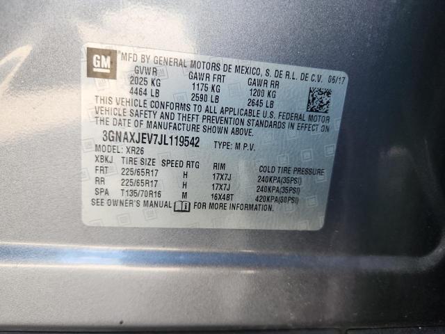 2018 CHEVROLET EQUINOX LT 3GNAXJEV7JL119542