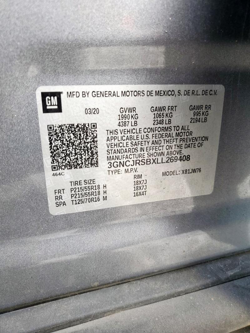 2020 CHEVROLET TRAX PREMIER - 3GNCJRSBXLL269408