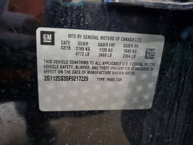 2015 CHEVROLET IMPALA LT 2G1125S35F9217229