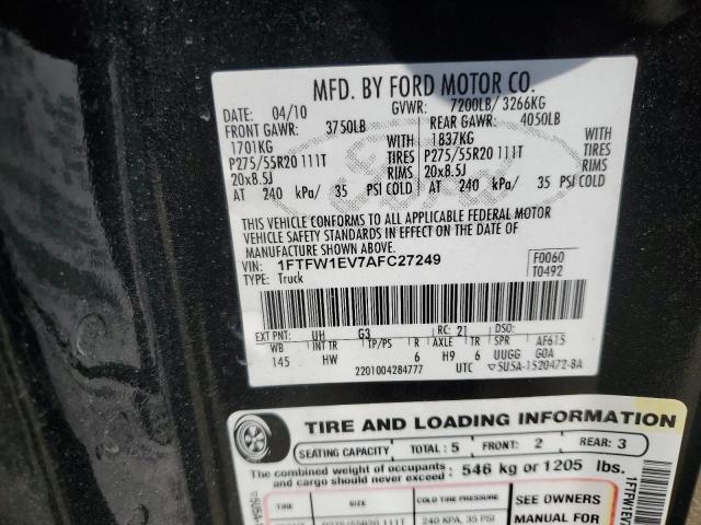 2010 FORD F150 SUPER #3292476700