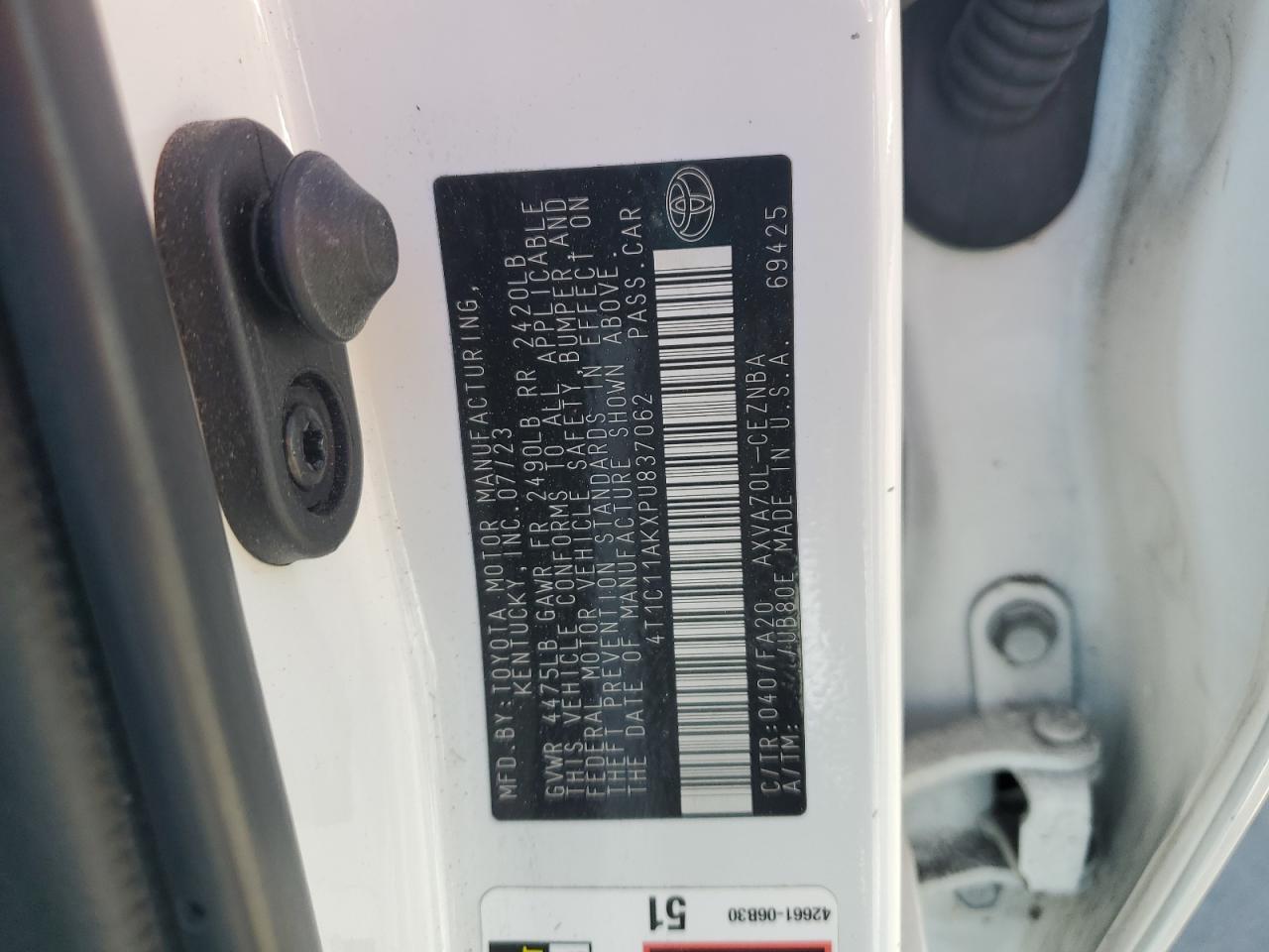 Lot #3301864016 2023 TOYOTA CAMRY LE