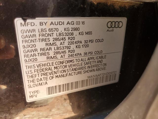 2017 AUDI Q7 PRESTIG WA1VAAF72HD010721