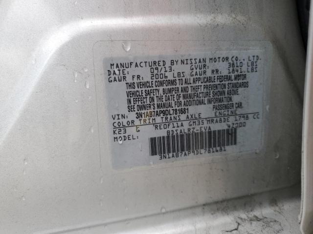 2013 NISSAN SENTRA S - 3N1AB7AP9DL781681