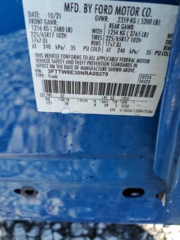 2022 FORD MAVERICK X 3FTTW8E30NRA09270