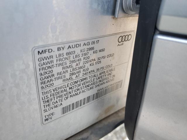 2017 AUDI Q7 PREMIUM PLUS WA1LAAF70HD059603