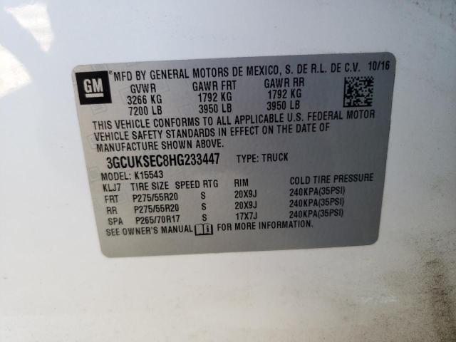 2017 CHEVROLET SILVERADO - 3GCUKSEC8HG233447