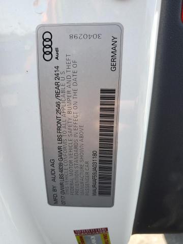 2018 AUDI S5 PRESTIG WAUR4AF59JA031180